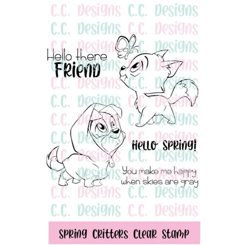 Simon Says Stamp! C.C. Designs SPRING CRITTERS Clear Stamp Set ccd0318