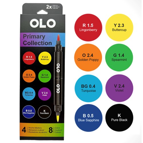 OLO Pink Tones Alcohol Markers Set - 8 Colors 4pc. - Default Title -  Spellbinders Paper Arts
