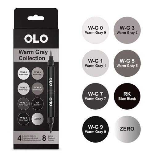 Simon Says Stamp! OLO WARM GRAY COLLECTION Alcohol Marker 4 piece set