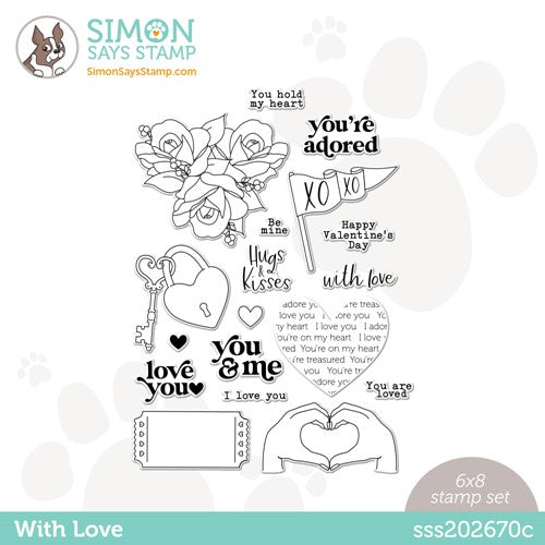 Simon Says Stamp! Simon Says Clear Stamps WITH LOVE sss202670c Kisses