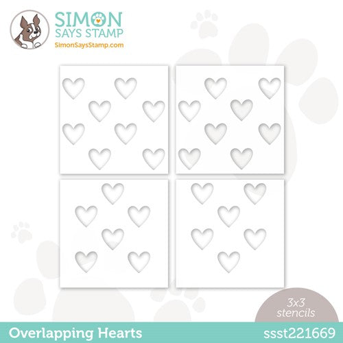 Simon Says Stamp! Simon Says Stamp Stencils OVERLAPPING HEARTS ssst221669