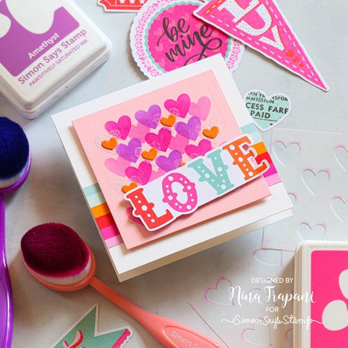 Simon Says Stamp! Simon Says Stamp Stencils OVERLAPPING HEARTS ssst221669 | color-code:ALT0