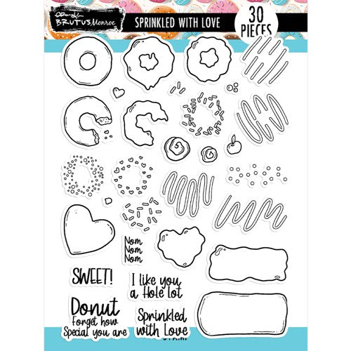 Simon Says Stamp! Brutus Monroe SPRINKLED WITH LOVE Clear Stamps bru0630