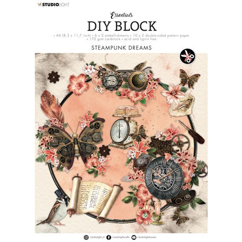 Simon Says Stamp! Studio Light STEAMPUNK DREAMS Essentials DIY Block slesdcb37
