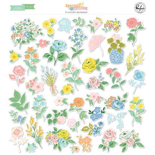 Simon Says Stamp! PinkFresh Studio FLOWER MARKET Floral Ephemera 185823