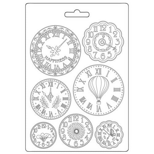 Simon Says Stamp! Stamperia CREATE HAPPINESS WELCOME HOME CLOCKS A5 Soft Mold k3pta5644