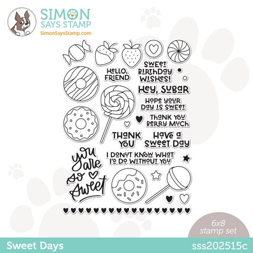 Simon Says Stamp! Simon Says Clear Stamps SWEET DAYS sss202515c Kisses