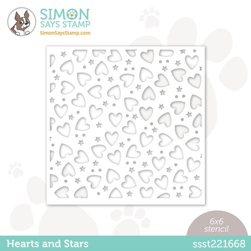 Simon Says Stamp! Simon Says Stamp Stencil HEARTS AND STARS ssst221668 Kisses