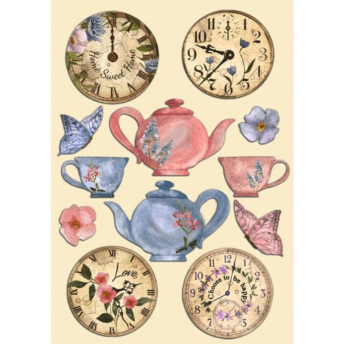 Simon Says Stamp! Stamperia CREATE HAPPINESS WELCOME HOME CLOCKS Colored Wooden Shapes klsp135
