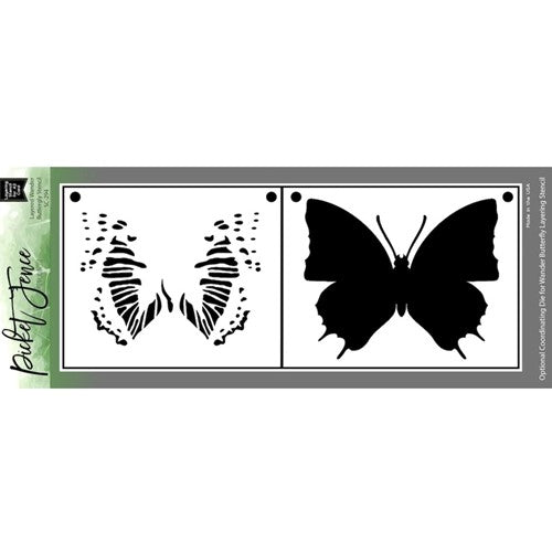Picket Fence Studios - 4 x 10 Stencils - Layered Wander Butterfly