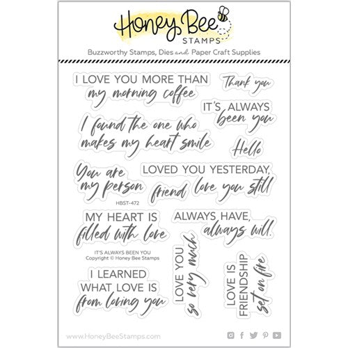 Simon Says Stamp! Honey Bee IT'S ALWAYS BEEN YOU Clear Stamp Set hbst-472