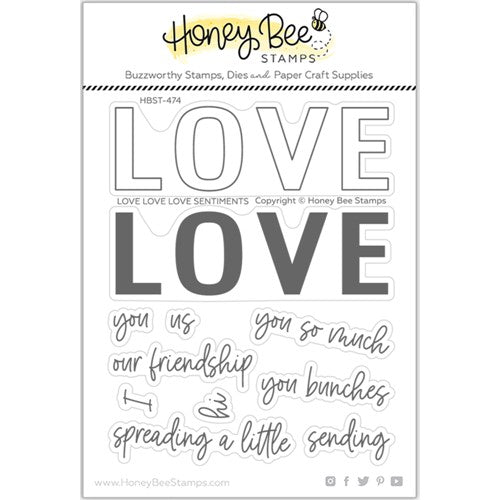 Simon Says Stamp! Honey Bee LOVE LOVE LOVE Clear Stamp Set hbst-474