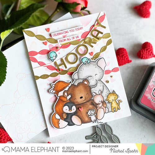 Simon Says Stamp! Mama Elephant HOORAY STREAMERS Creative Cuts Steel | color-code:ALT2