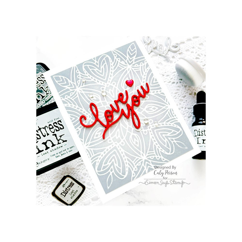 Tim Holtz Distress Ink Pad LOST SHADOW January 2023 Ranger tim82682 Love You Card | color-code:ALT02