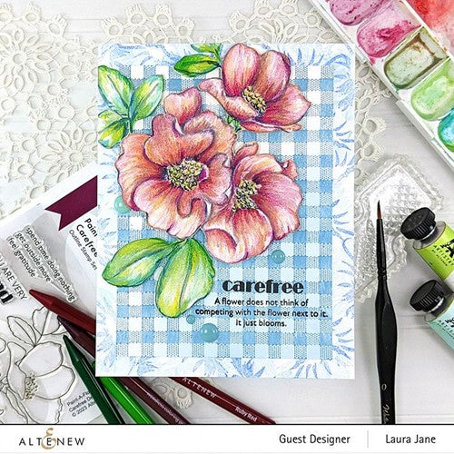 Altenew Clear Stamps Paint-A-Flower: Modern Pink Dianthus Outline