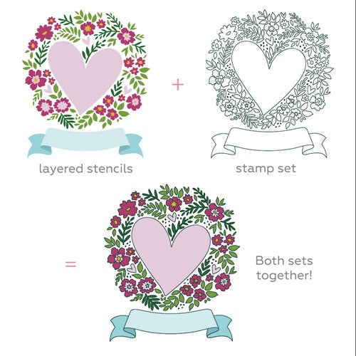 Simon Says Stamp! Honey Bee A LITTLE NOTE Stencil Set of 4 hbsl-116