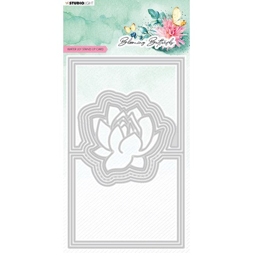 Simon Says Stamp! Studio Light WATER LILY STAND UP CARD Blooming Butterfly Dies slbbcd487