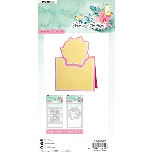 Simon Says Stamp! Studio Light WATER LILY STAND UP CARD Blooming Butterfly Dies slbbcd487