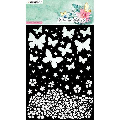 Simon Says Stamp! Studio Light BLOOMING BUTTERFLIES Blooming Butterfly Stencil slbbmask169