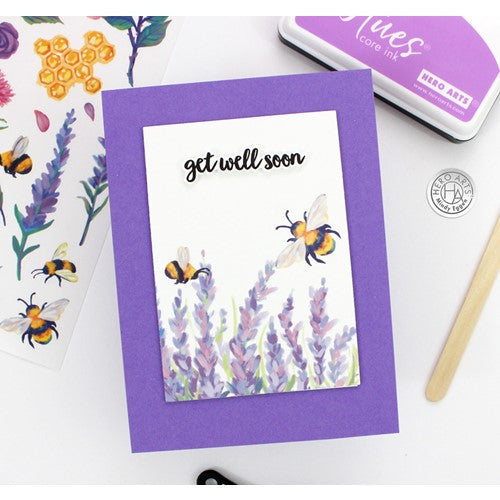 Simon Says Stamp! Hero Arts BEES AND FLORALS Rub On Transfer Sheet RT100