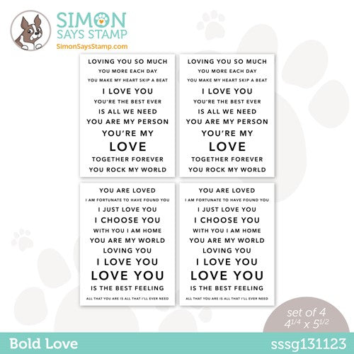 Simon Says Stamp! Simon Says Stamp Sentiment Strips BOLD LOVE sssg131123 Kisses