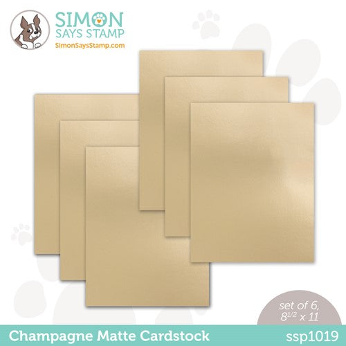 Simon Says Stamp Cardstock ROSE GOLD GLITTER 6x6 sss319