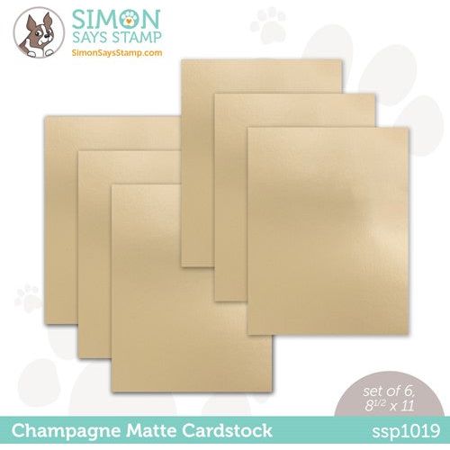 Simon Says Stamp Cardstock 6 Sheets 8.5 x 11 CHAMPAGNE MATTE ssp1019 K