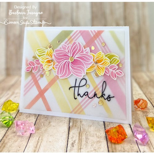 Simon Says Stamp! Simon Says Stamp Stencils SWOOPY FLOWERS ssst221666c Kisses