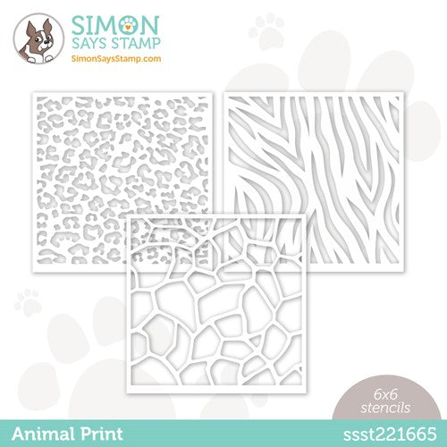 Simon Says Stamp! Simon Says Stamp Stencils ANIMAL PRINT ssst221665 Kisses