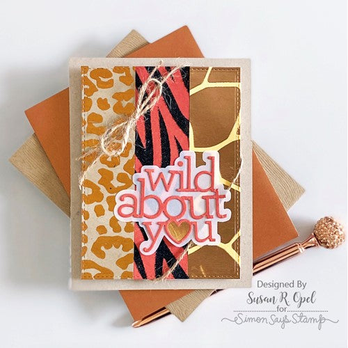 Simon Says Stamp! Simon Says Stamp Stencils ANIMAL PRINT ssst221665 Kisses