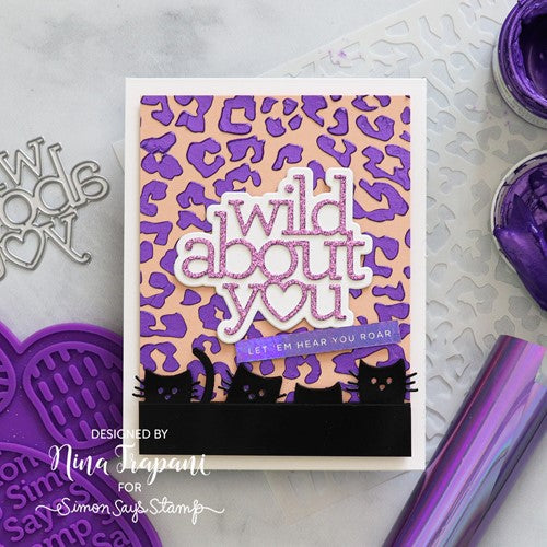 Simon Says Stamp! Simon Says Stamp Stencils ANIMAL PRINT ssst221665 Kisses