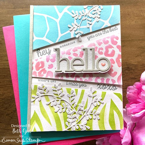 Simon Says Stamp! Simon Says Stamp Stencils ANIMAL PRINT ssst221665 Kisses