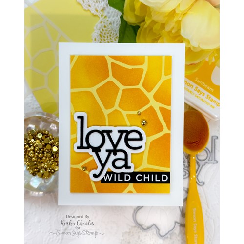 Simon Says Stamp! Simon Says Stamp Stencils ANIMAL PRINT ssst221665 Kisses | color-code:ALT4