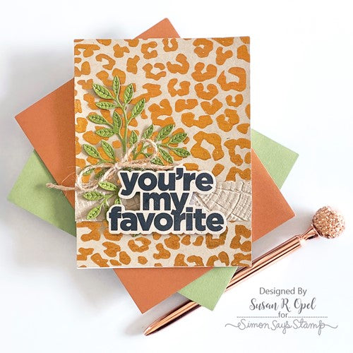 Simon Says Stamp! Simon Says Stamp Stencils ANIMAL PRINT ssst221665 Kisses