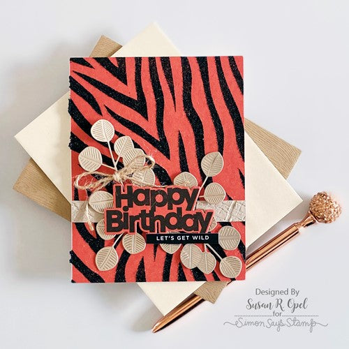 Simon Says Stamp! Simon Says Stamp Stencils ANIMAL PRINT ssst221665 Kisses
