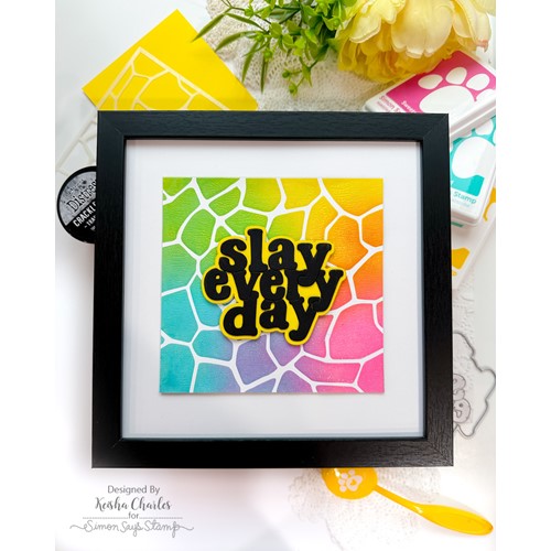 Simon Says Stamp! Simon Says Stamp Stencils ANIMAL PRINT ssst221665 Kisses | color-code:ALT92