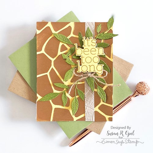 Simon Says Stamp! Simon Says Stamp Stencils ANIMAL PRINT ssst221665 Kisses