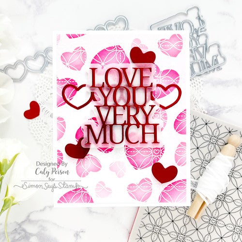 Simon Says Stamp! Simon Says Stamp 6 Layering Stencils CANDY HEARTS ssst221663 Kisses | color-code:ALT3