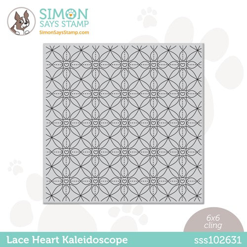 Simon Says Stamp! Simon Says Cling Stamps LACE HEART KALEIDOSCOPE sss102631 Kisses
