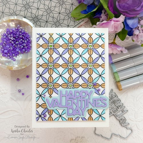 Simon Says Stamp! Simon Says Cling Stamps LACE HEART KALEIDOSCOPE sss102631 Kisses