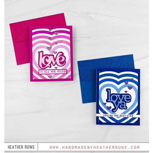 Simon Says Stamp! Simon Says Cling Stamps CONCENTRIC HEARTS sss102633 Kisses | color-code:ALT5