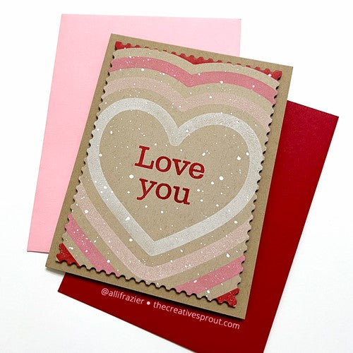 Simon Says Stamp! Simon Says Cling Stamps CONCENTRIC HEARTS sss102633 Kisses | color-code:ALT6