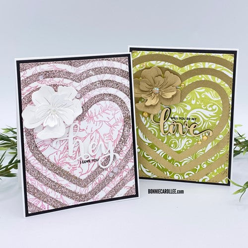 Simon Says Stamp! Simon Says Cling Stamps CONCENTRIC HEARTS sss102633 Kisses | color-code:ALT7