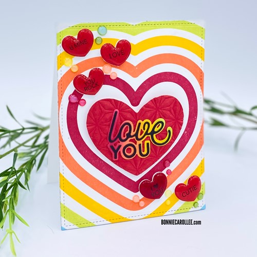Simon Says Stamp! Simon Says Cling Stamps CONCENTRIC HEARTS sss102633 Kisses | color-code:ALT91
