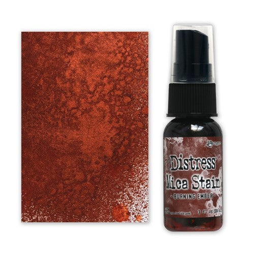 Simon Says Stamp! Tim Holtz Distress BURNING EMBER Mica Stain Ranger distmicstem swatch