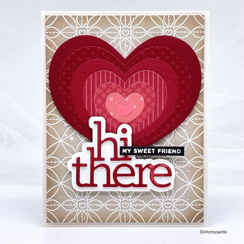 Simon Says Stamp! RESERVE Simon Says Stamp NESTED ROUND HEARTS Wafer Dies sssd112763 Kisses
