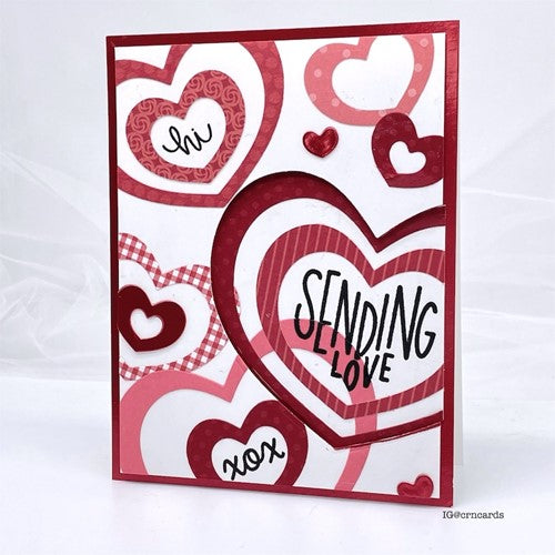 Simon Says Stamp! RESERVE Simon Says Stamp NESTED ROUND HEARTS Wafer Dies sssd112763 Kisses