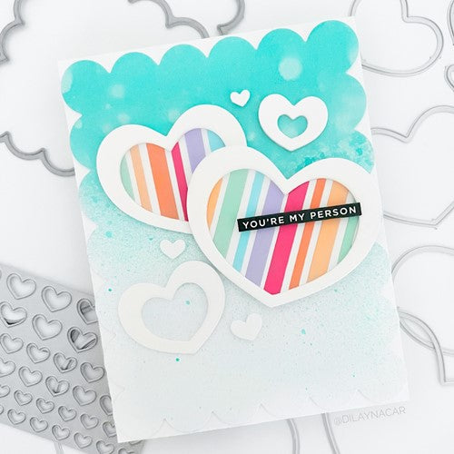 Simon Says Stamp! RESERVE Simon Says Stamp NESTED ROUND HEARTS Wafer Dies sssd112763 Kisses