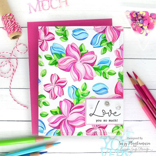 Simon Says Stamp! Simon Says Clear Stamps SWOOPY FLOWERS sss302632c Kisses