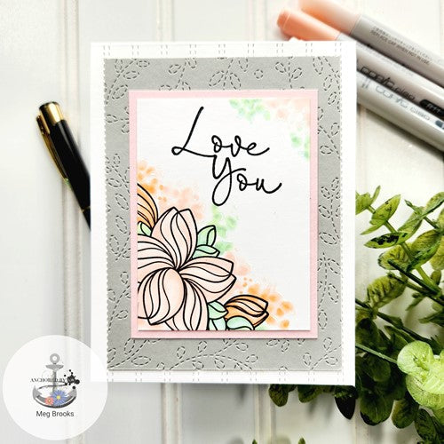Simon Says Stamp! Simon Says Clear Stamps SWOOPY FLOWERS sss302632c Kisses